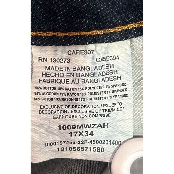 Wrangler Retro Mae Mid Rise Bootcut Blue Jeans Dark Wash Size 17 x 34 New - Picture 8 of 10